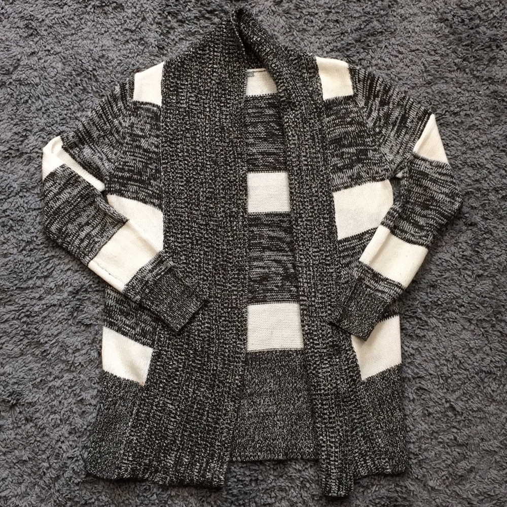 Striped Charlotte Russe Sweater Cardigan